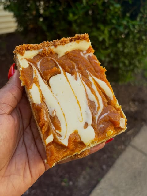 Sweet Potato Cheesecake Bar by Chrissy