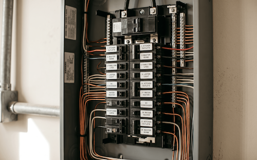 Indoor electrical panel and wiring work