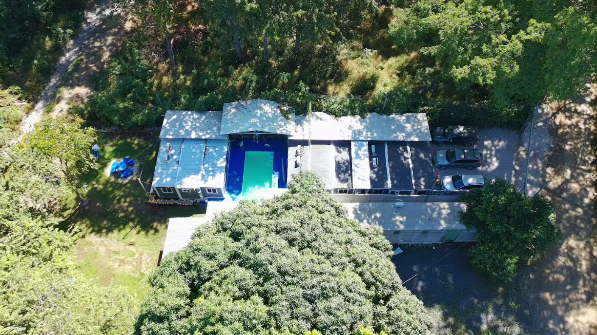 Aerial view of the houses