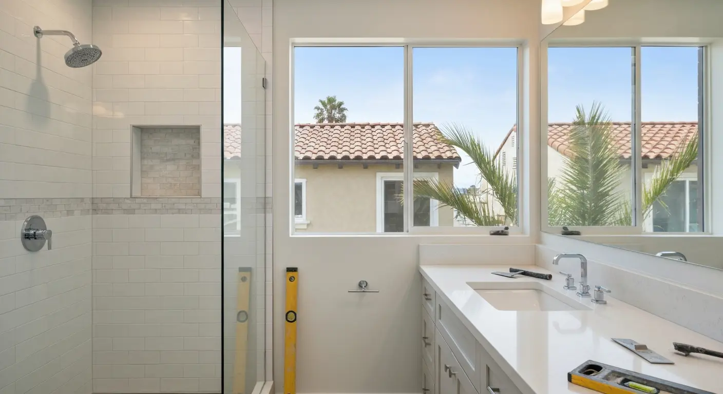 Bathroom remodel in progress