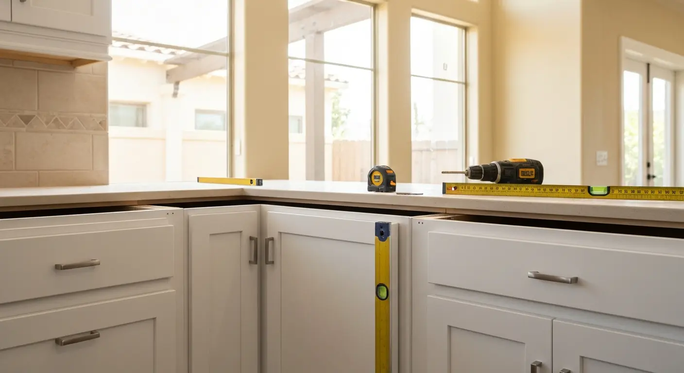 Custom cabinet installation