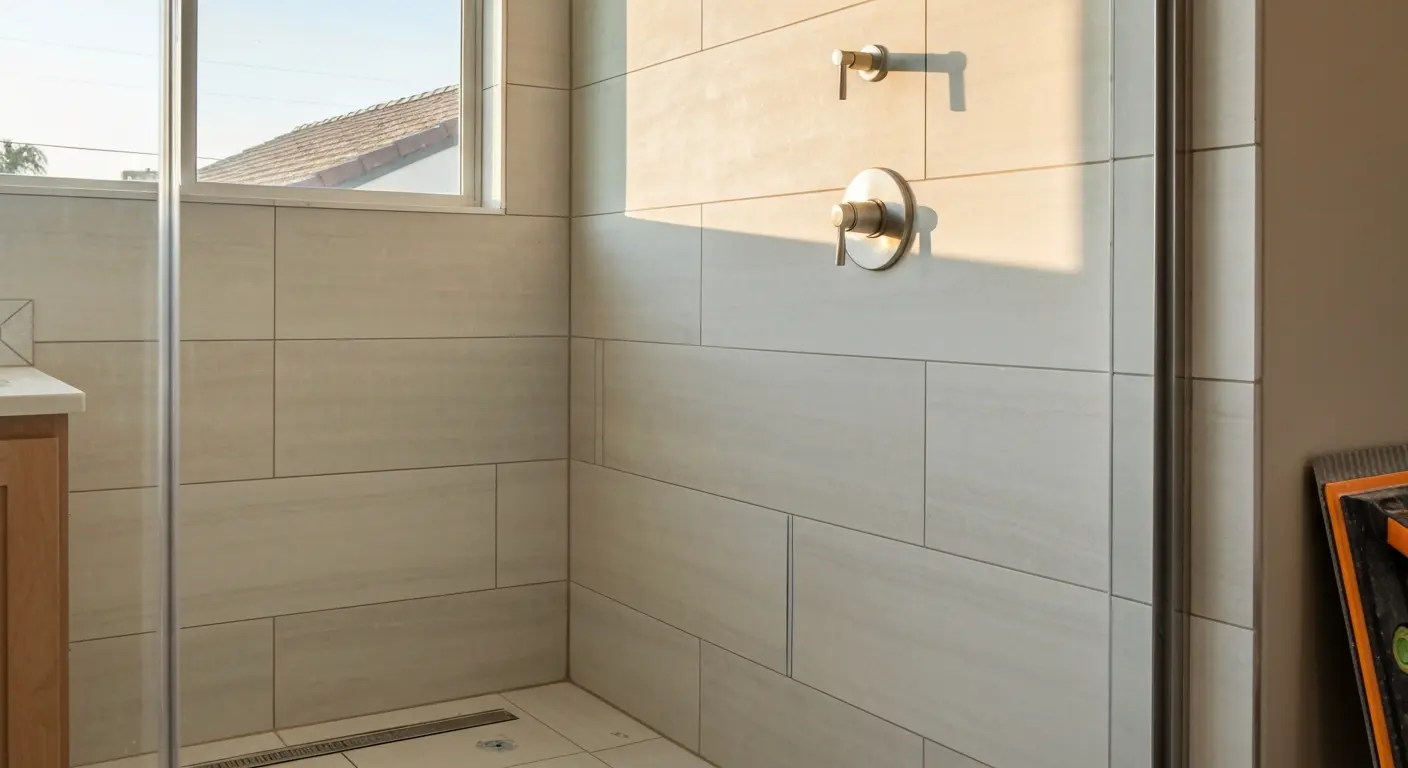 Tile shower installation