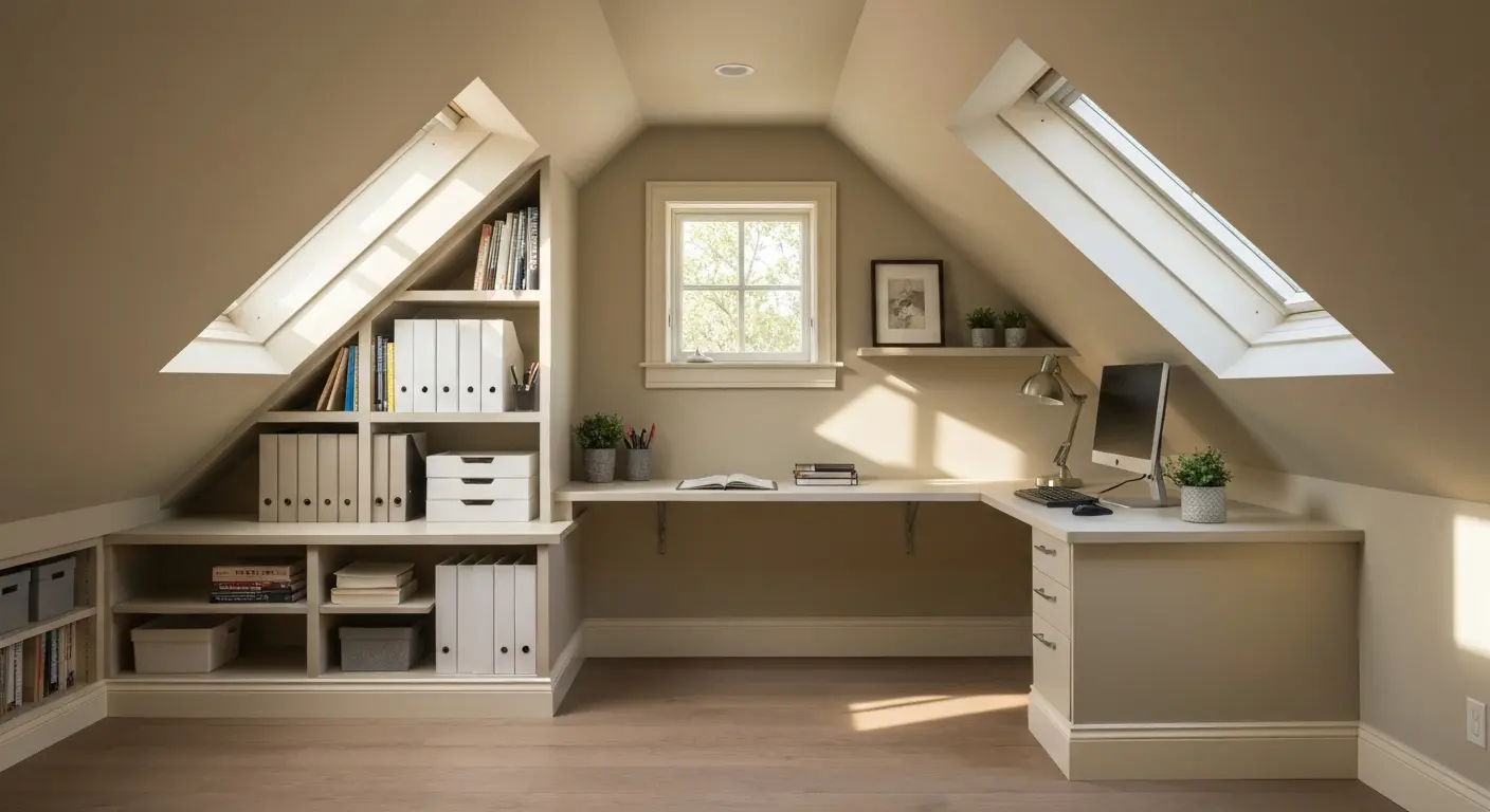 Attic home office space