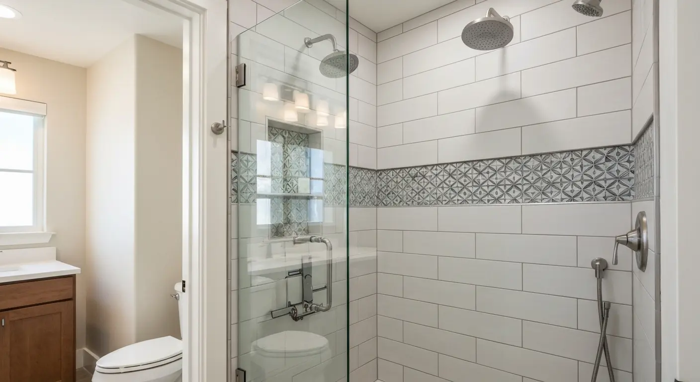 Custom tile shower installation