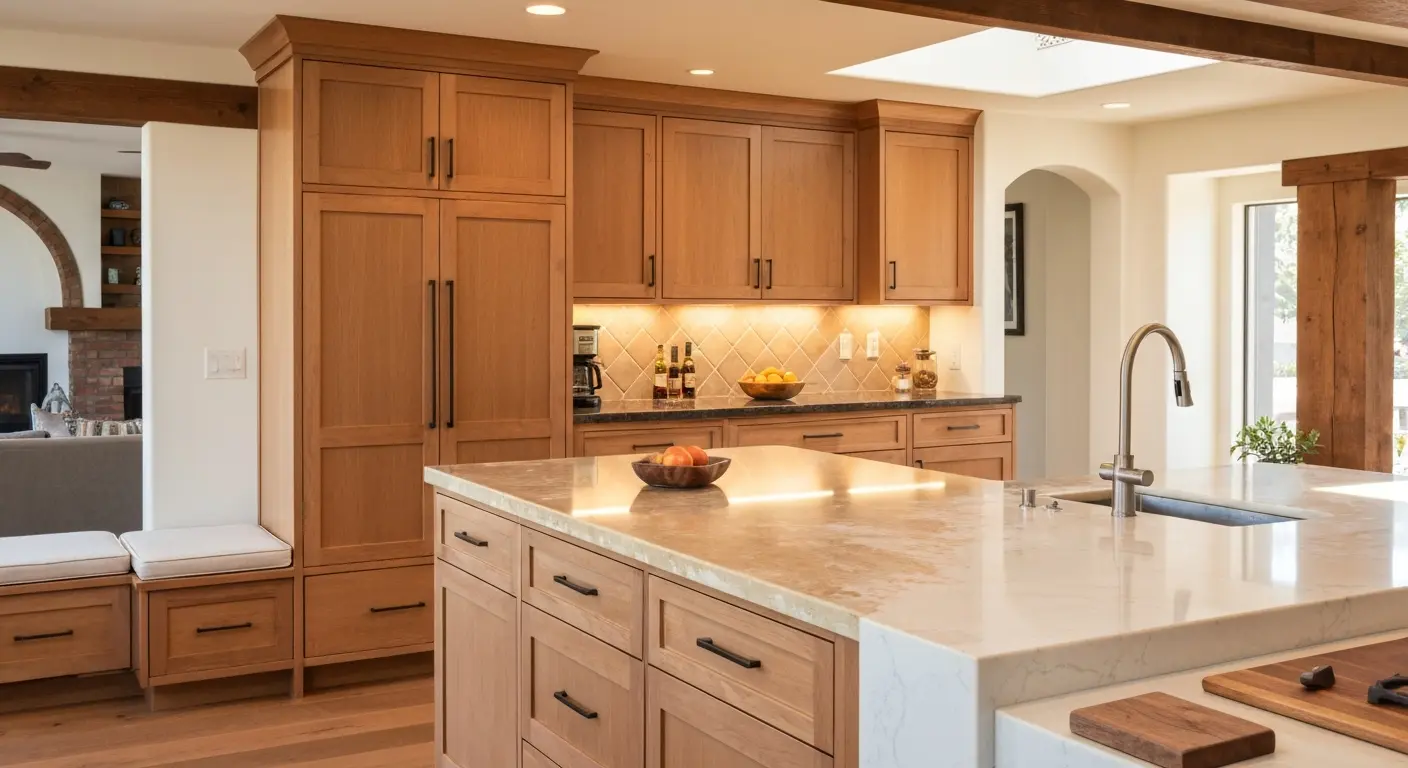 Custom island cabinetry