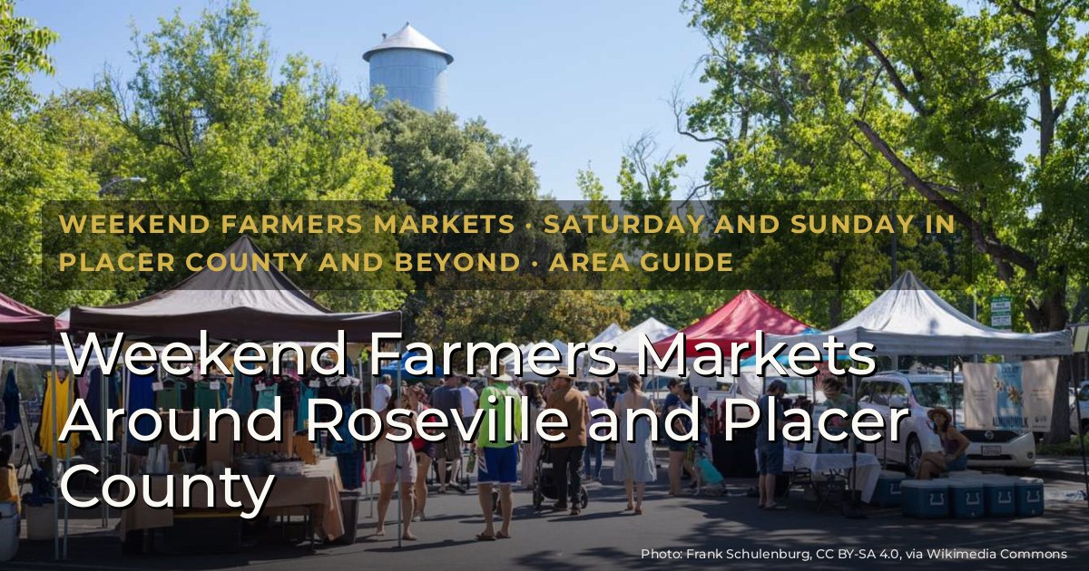 Weekend Farmers Markets Guide