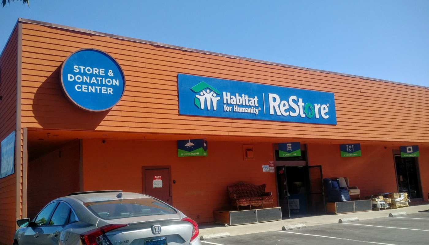 A Habitat for Humanity ReStore storefront in California