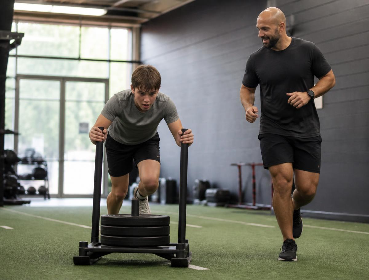 Typical class sled push activity