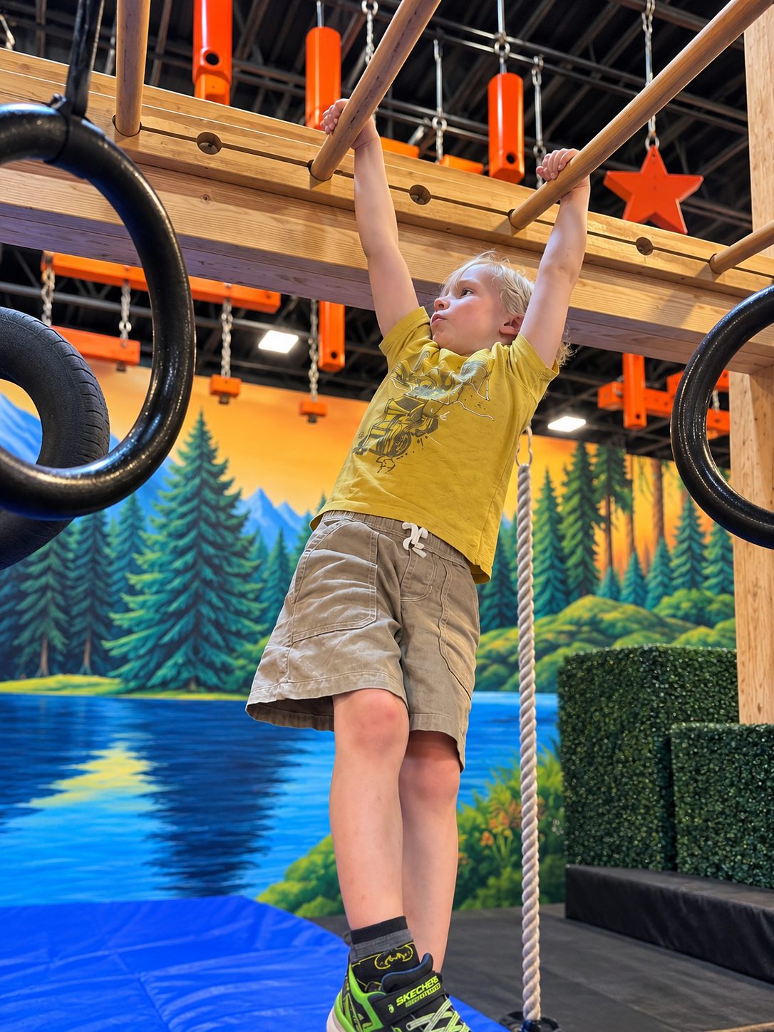 Boy on bars
