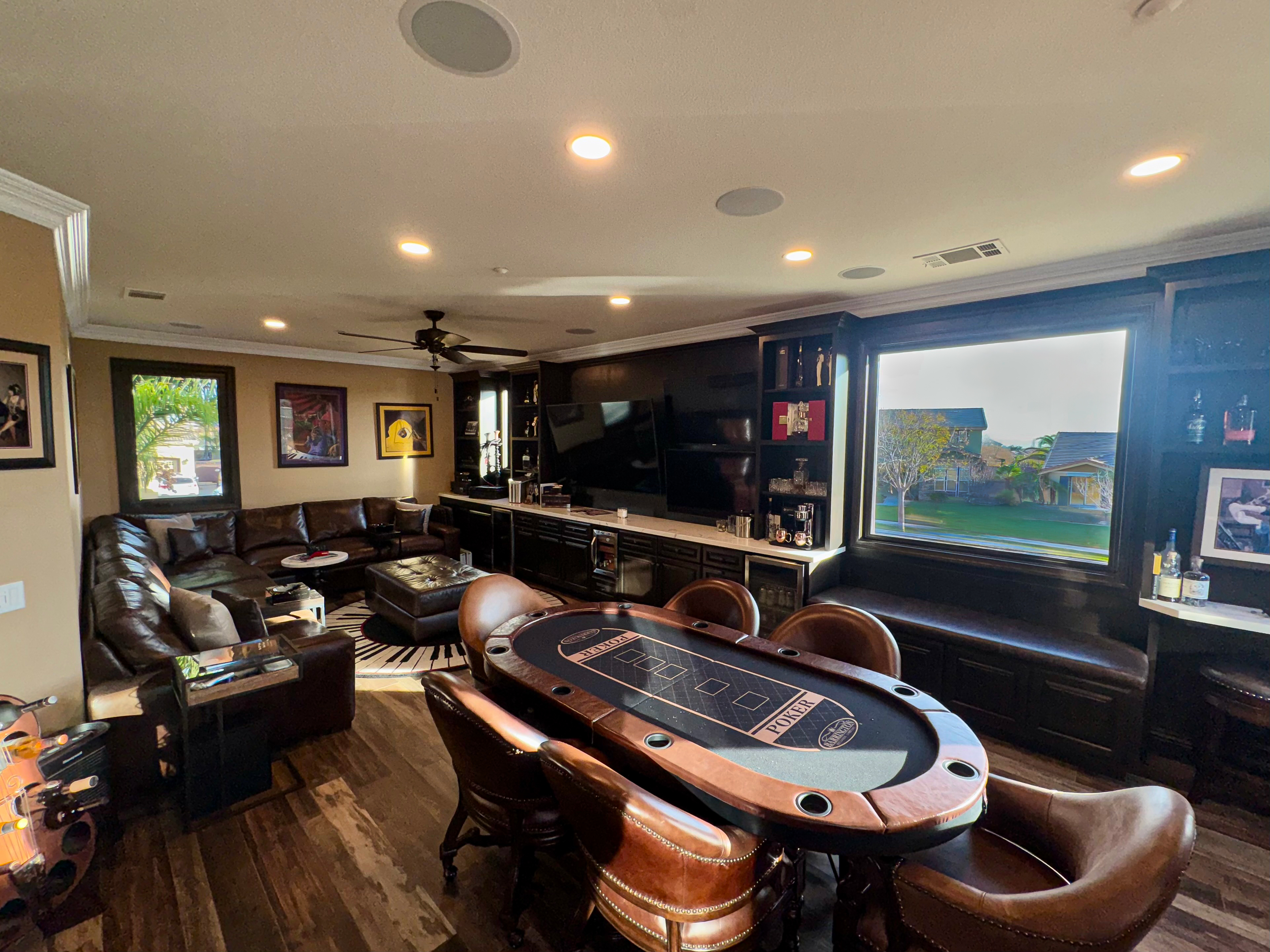 Cigar room with new windows