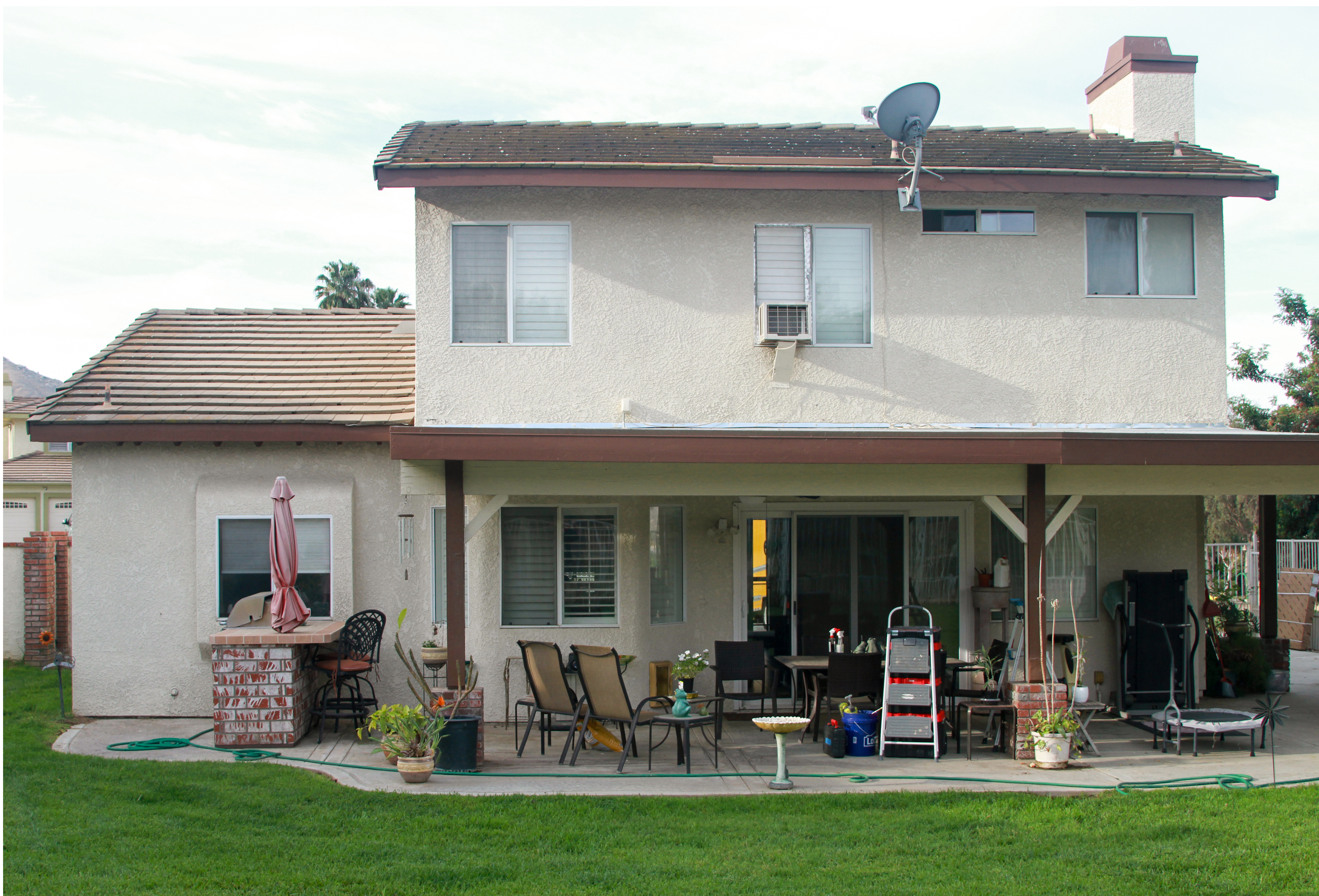 Bailes · Rear elevation, before