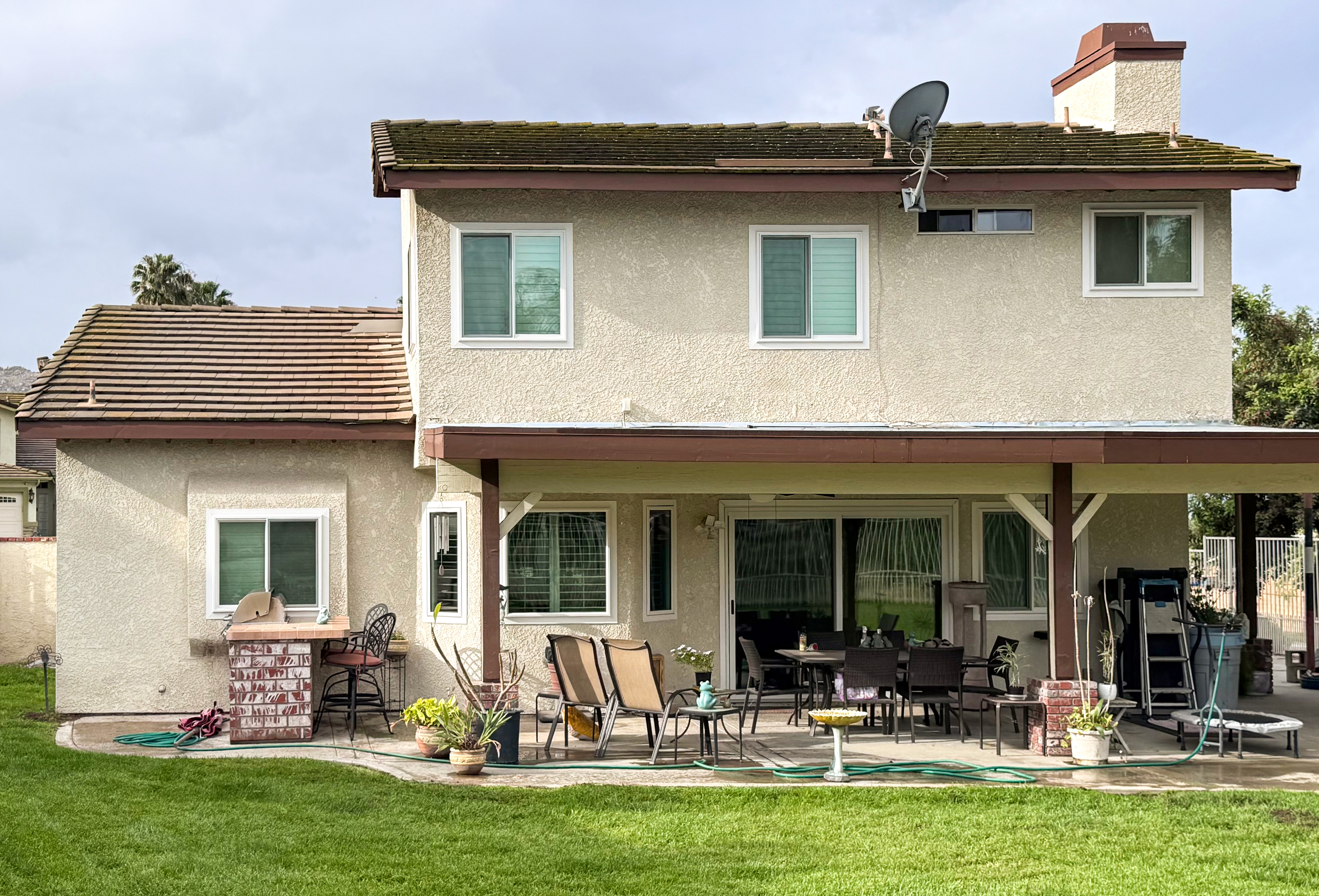 Bailes · Rear elevation, after