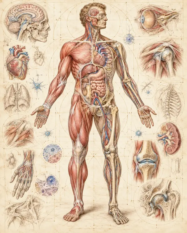 Anatomical illustration of the human body