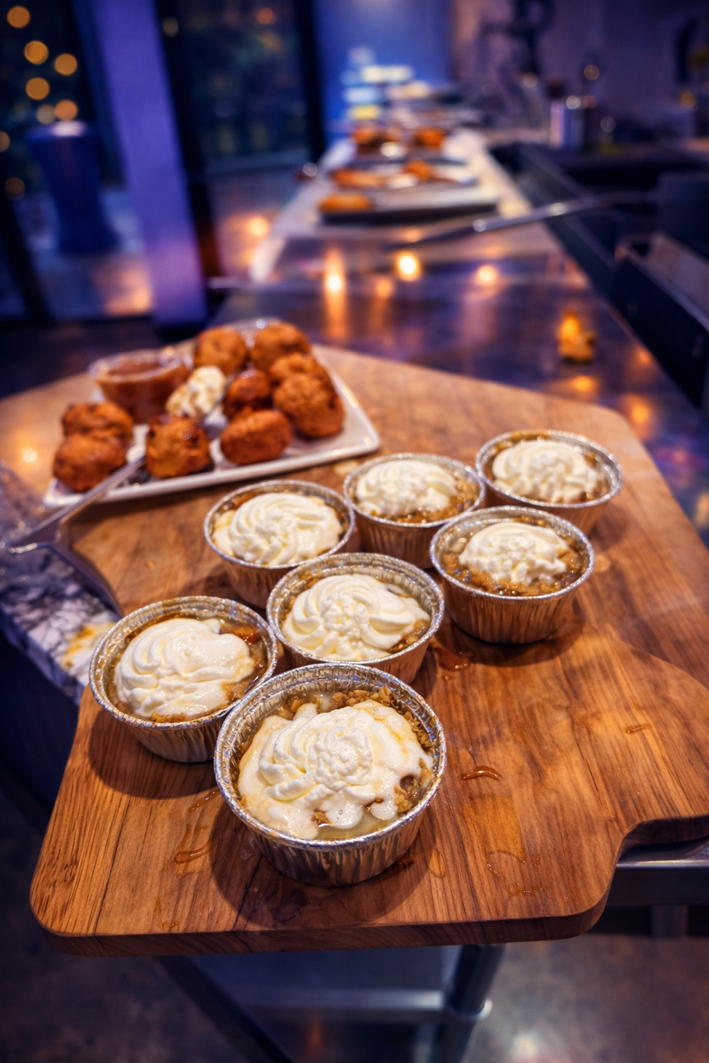 Double E Ranch restaurant bar and patio space with catered desserts for receptions and social