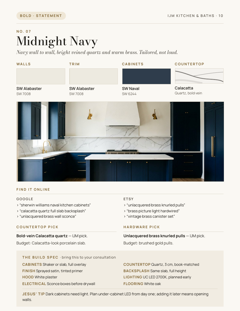 Midnight Navy kitchen page