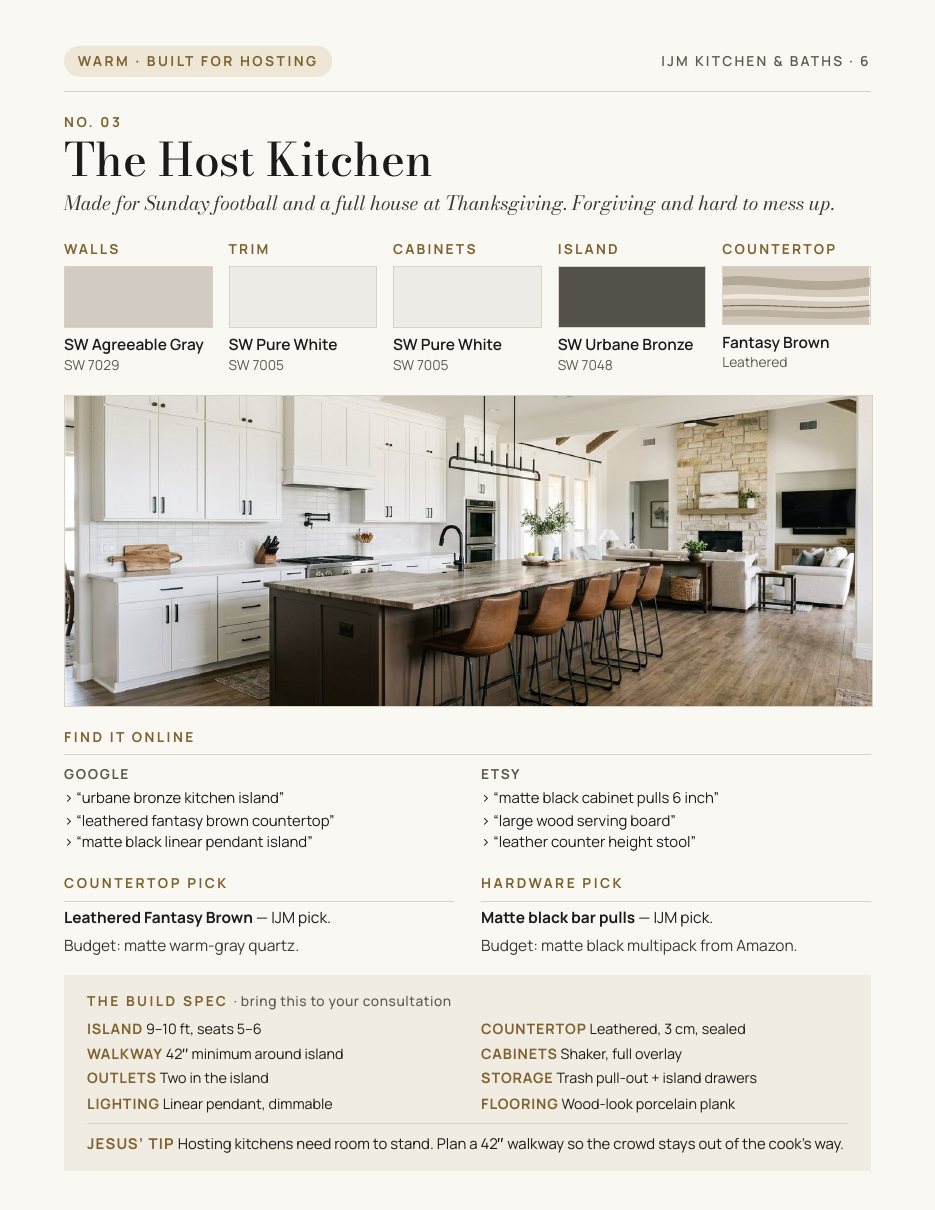 The Host Kitchen page