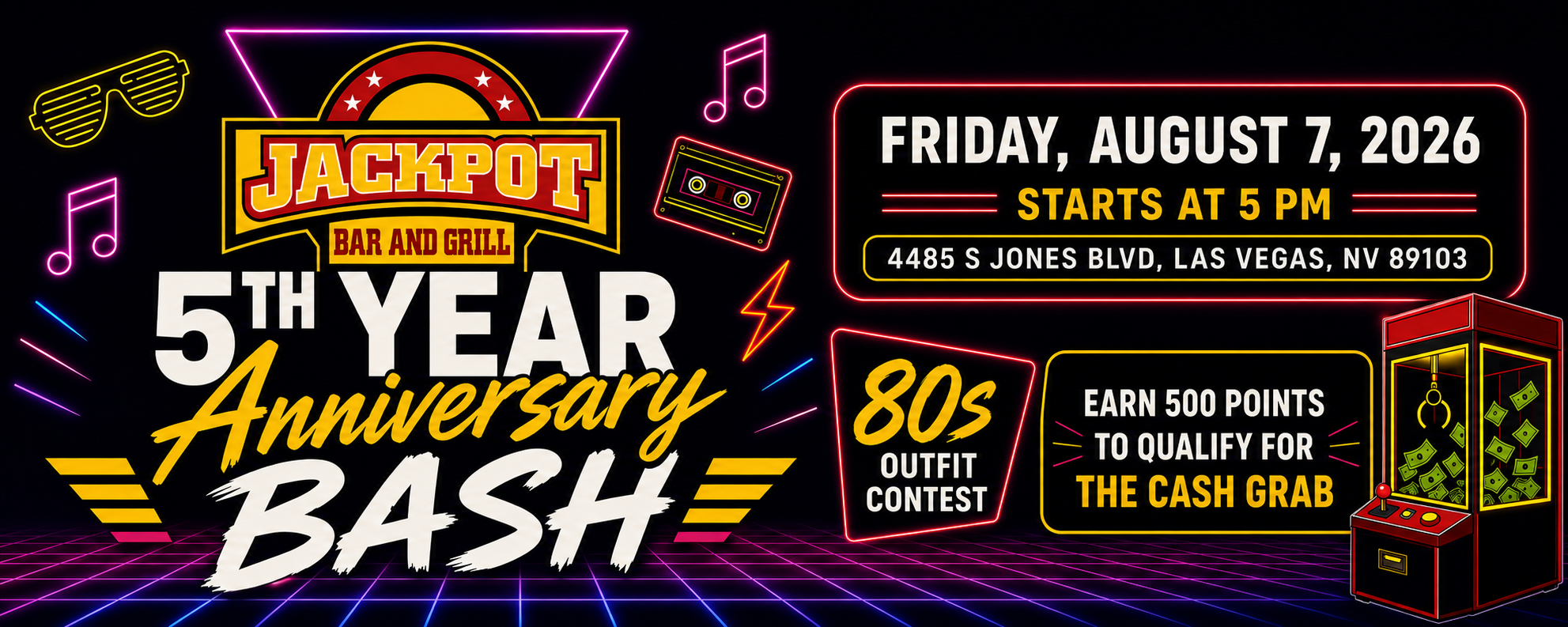 Jackpot Bar and Grill 5th Year Anniversary Bash