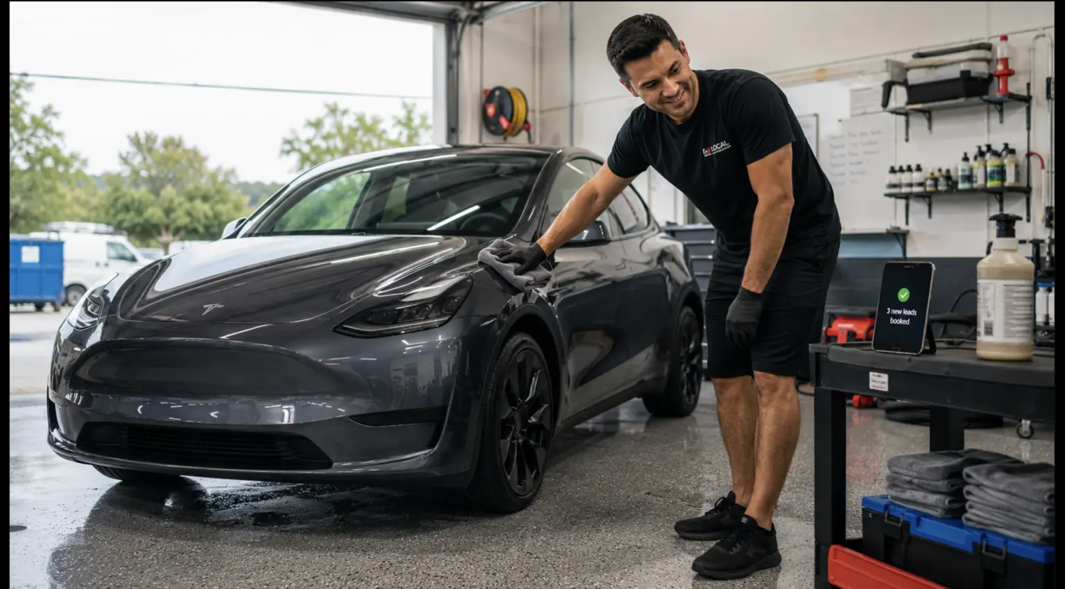Ceramic coating and mobile booking setup for detailers