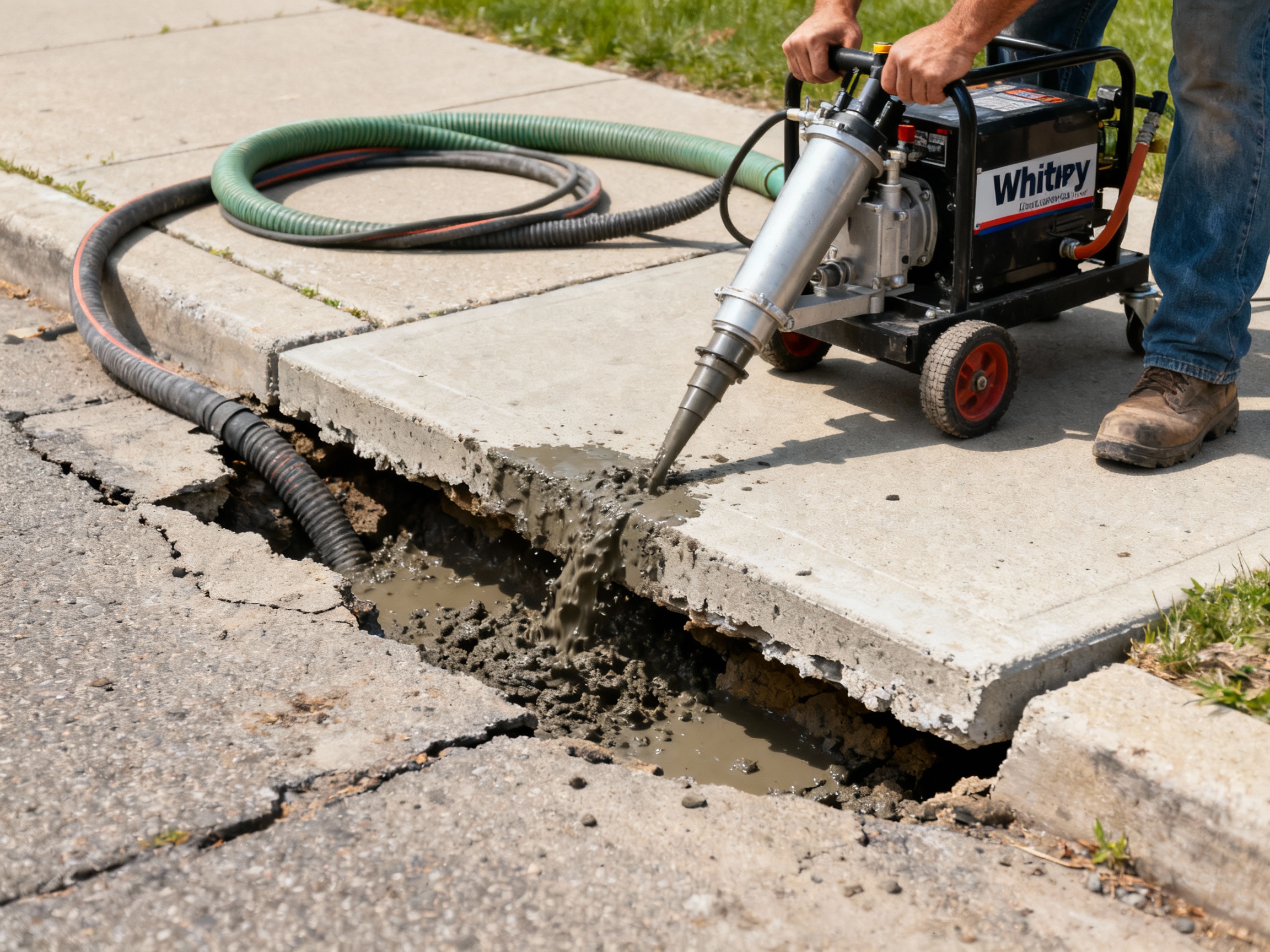 Musjacking Concrete Leveling & Mudjacking Whitby - Sunken Slab Repair