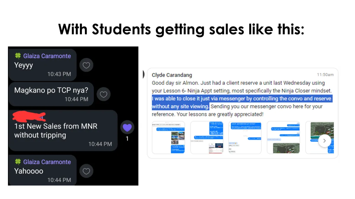 Closed deal without site viewing chat proof