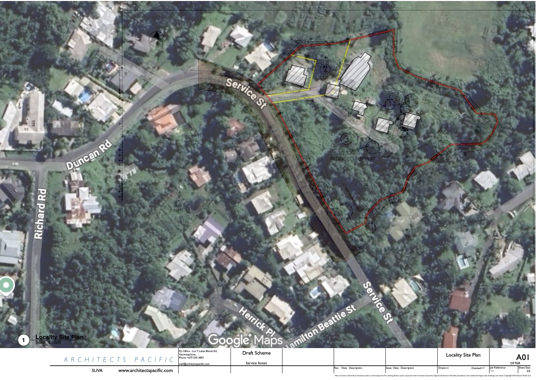 Service Street site aerial