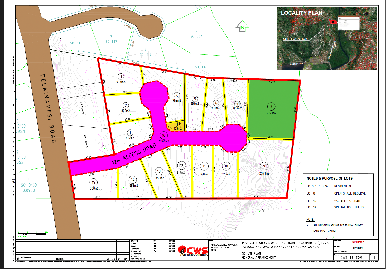 Delainevesi subdivision plan