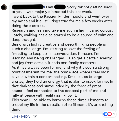 Student review screenshot