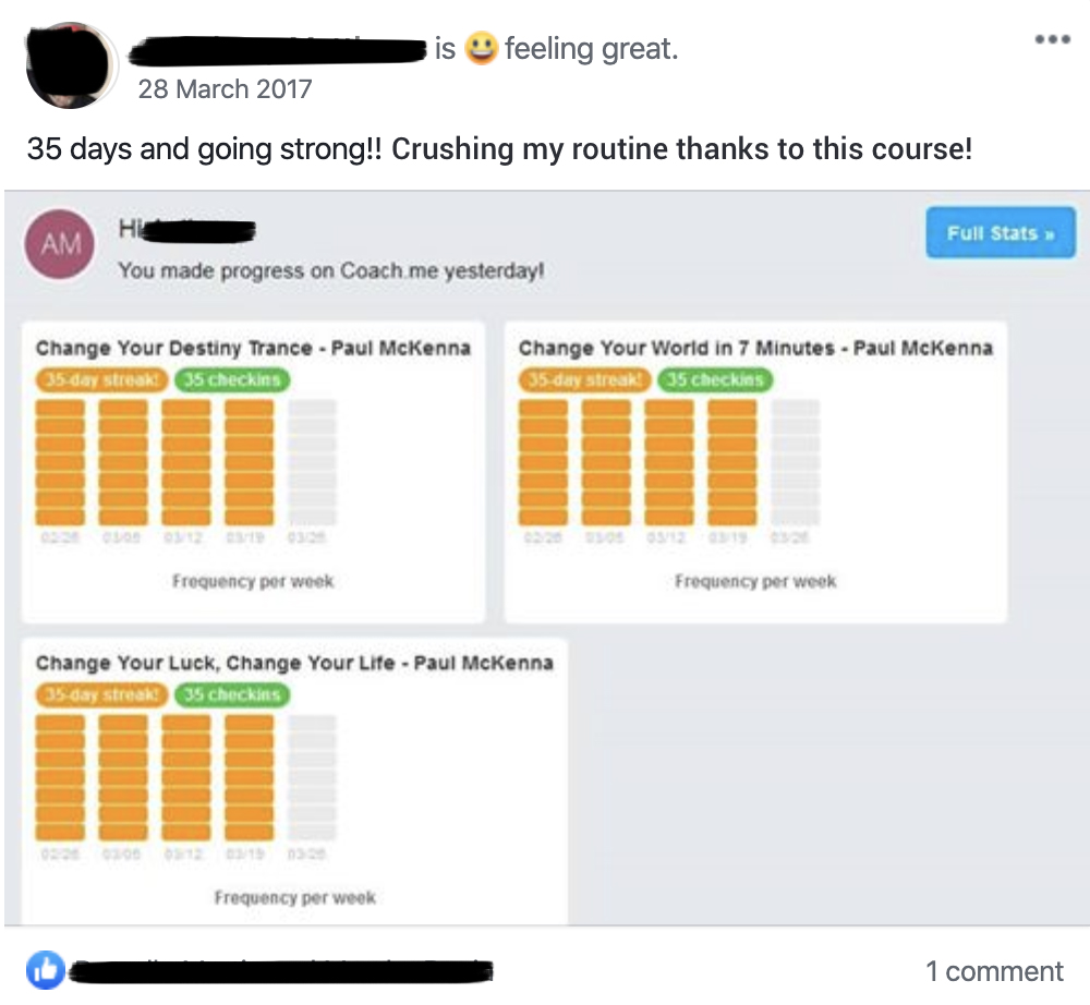 Student review screenshot