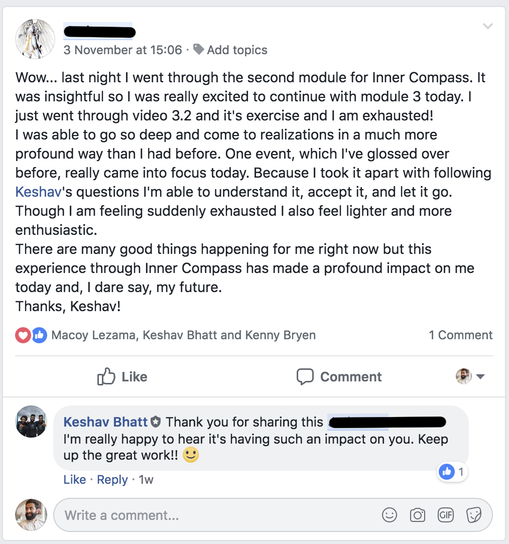 Student review screenshot
