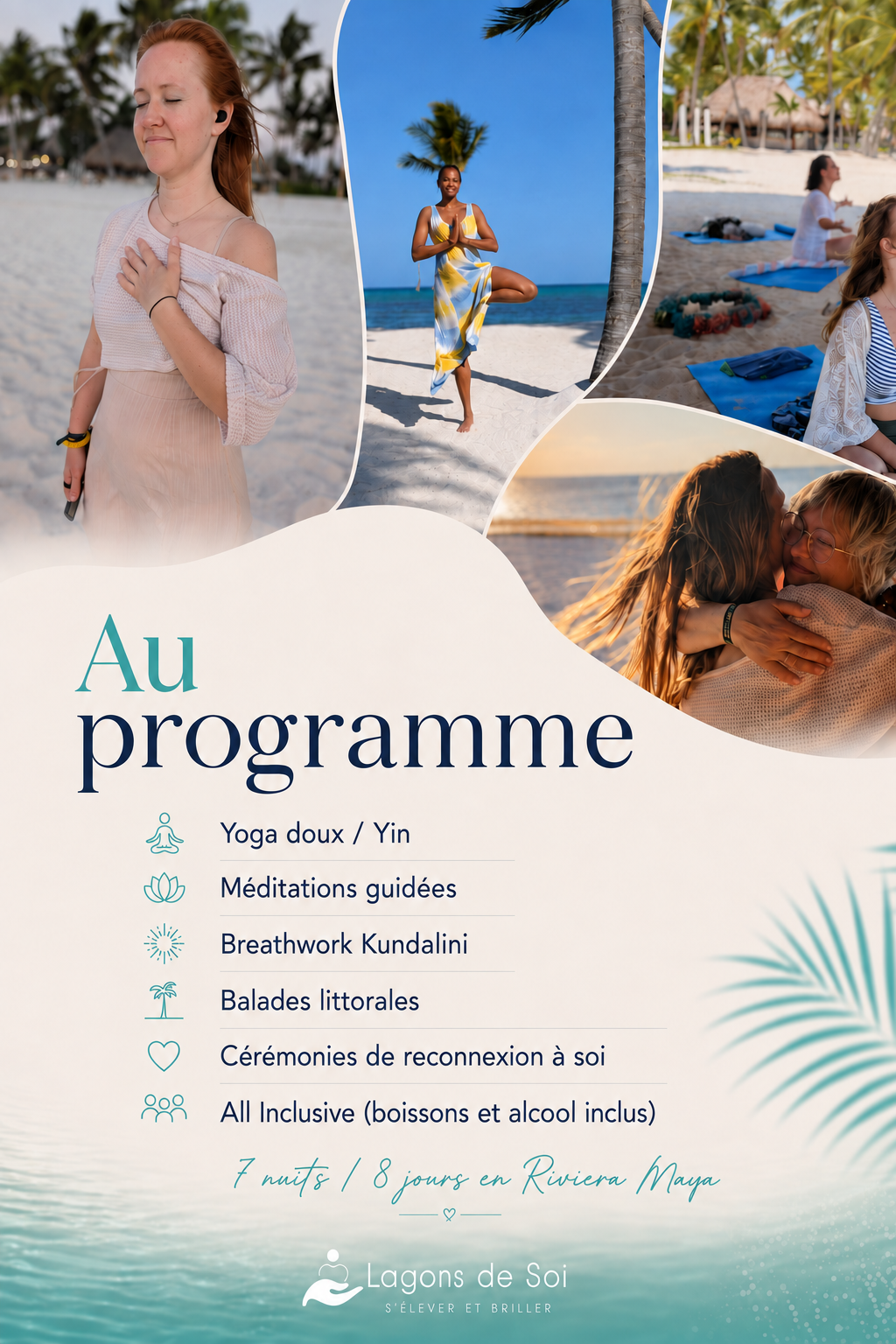 Au programme : yoga doux, méditations guidées, Breathwork Kundalini, balades littorales, cérémonies