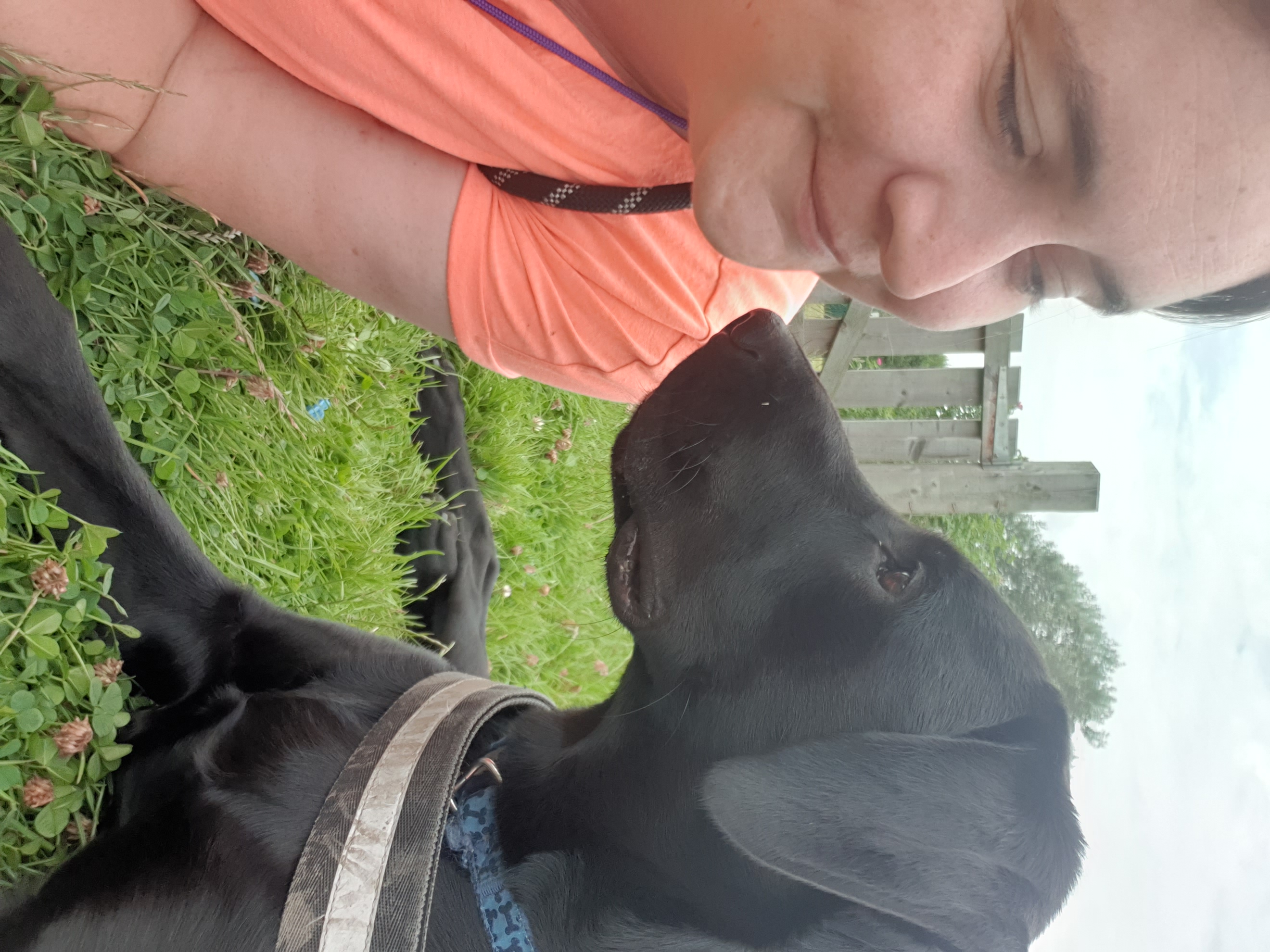 Nicola with a dog