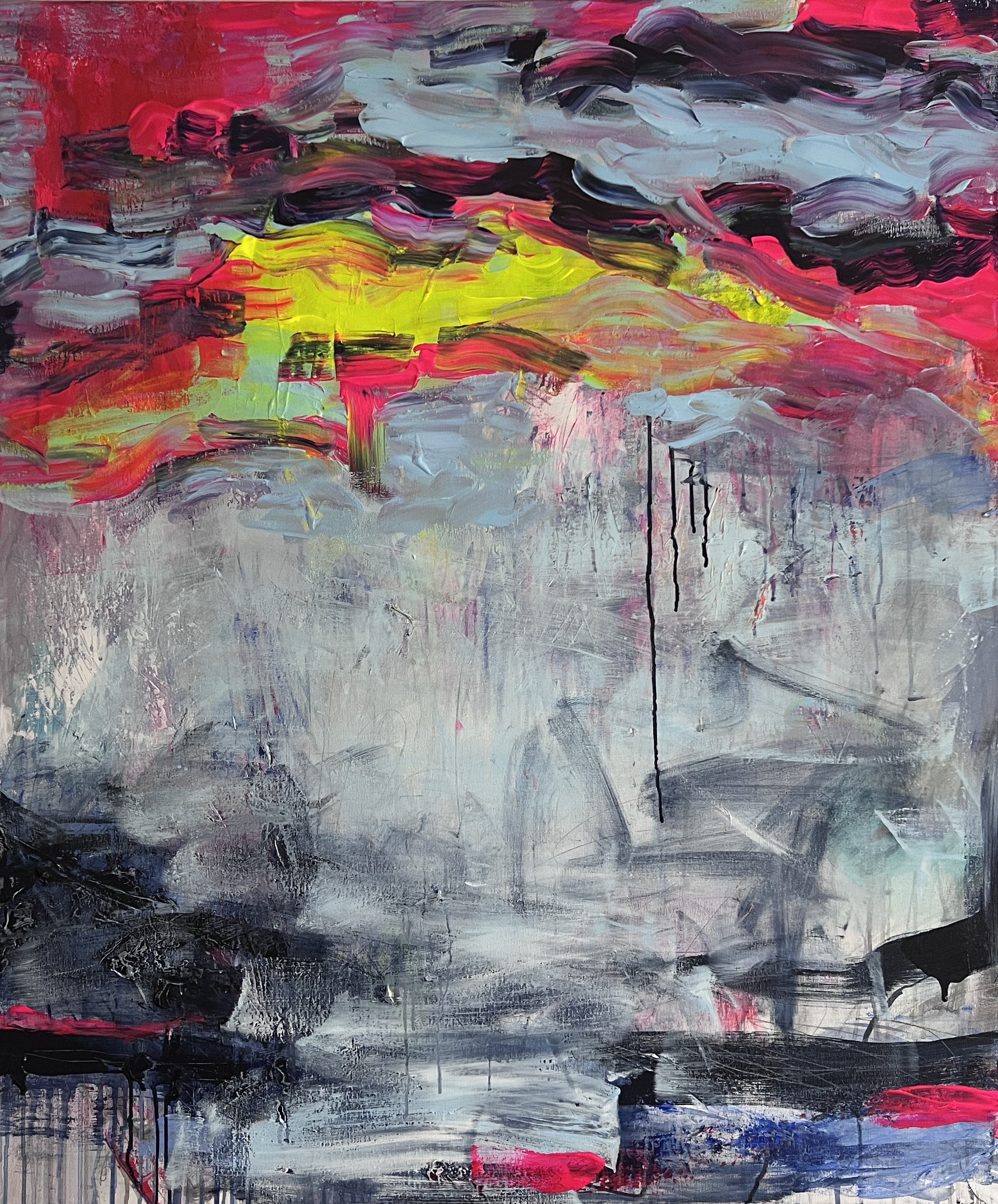 SCF 18 25, a 120 by 100 cm original Stratified Chromatic Field by Wiktoria Maria Florek Maceluch