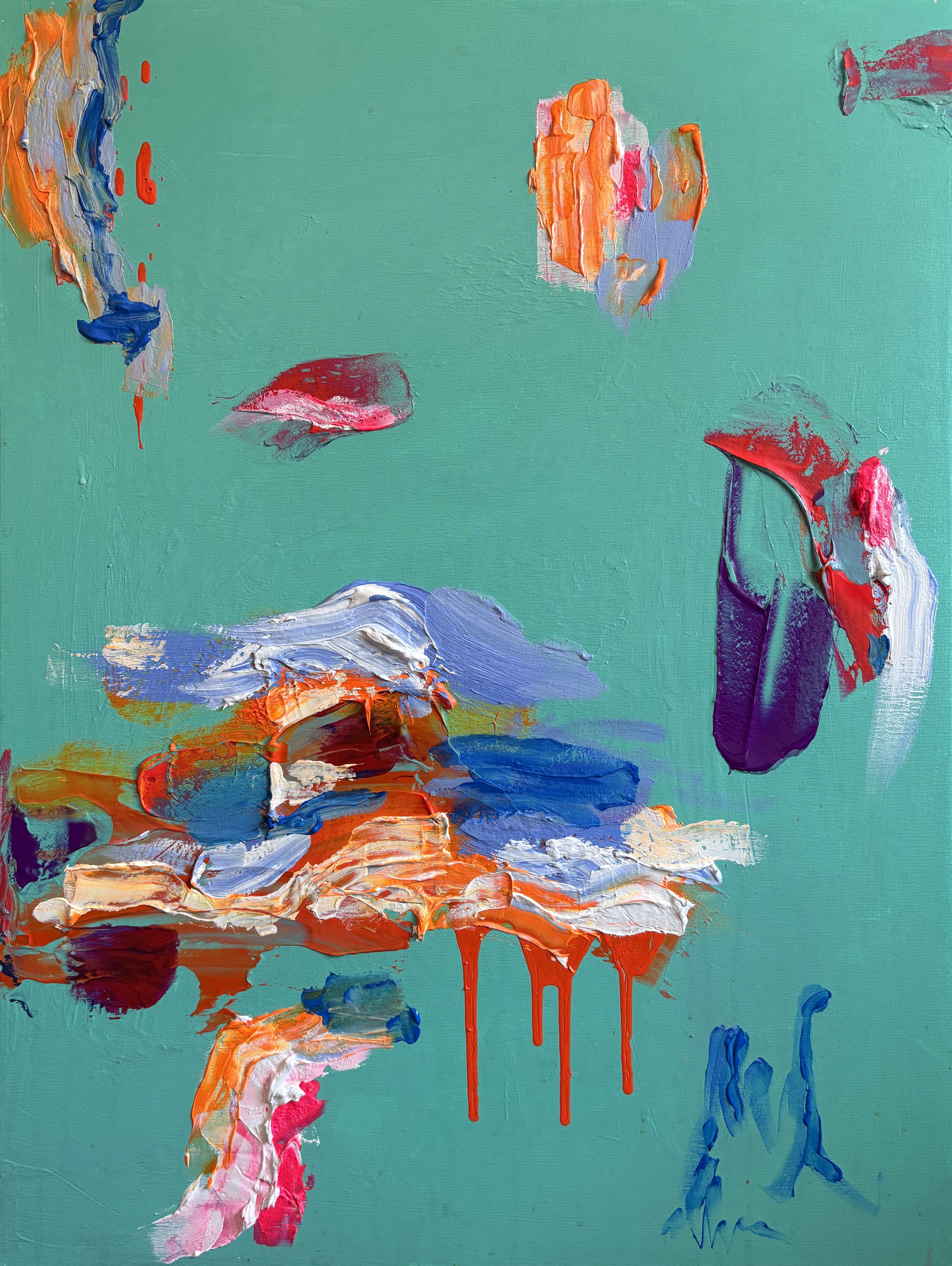 SCF 19 26, an 80 by 60 cm original Stratified Chromatic Field by Wiktoria Maria Florek Maceluch