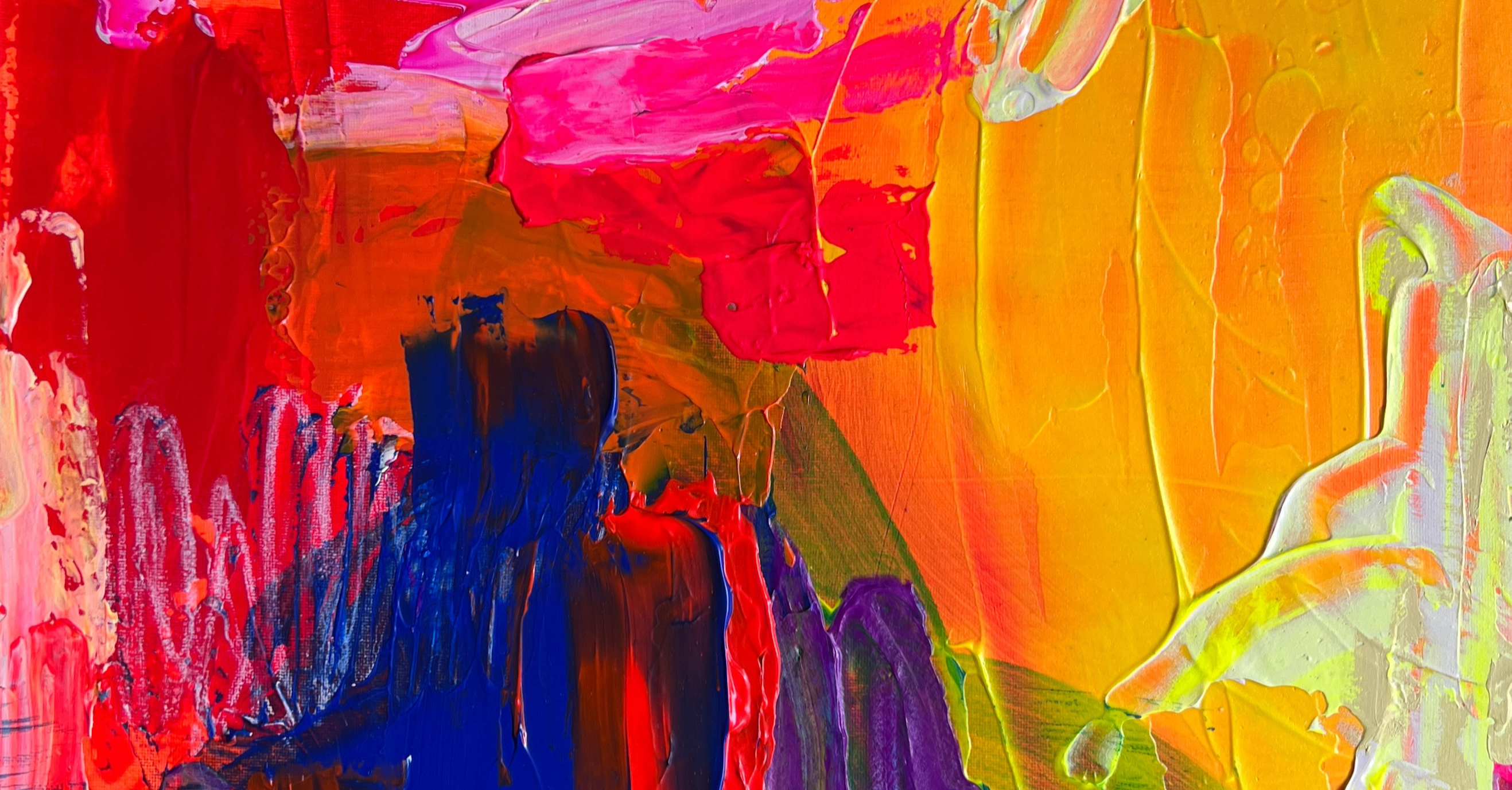 Macro detail of SCF 10 23 showing pigment, impasto, scraping and physical surface