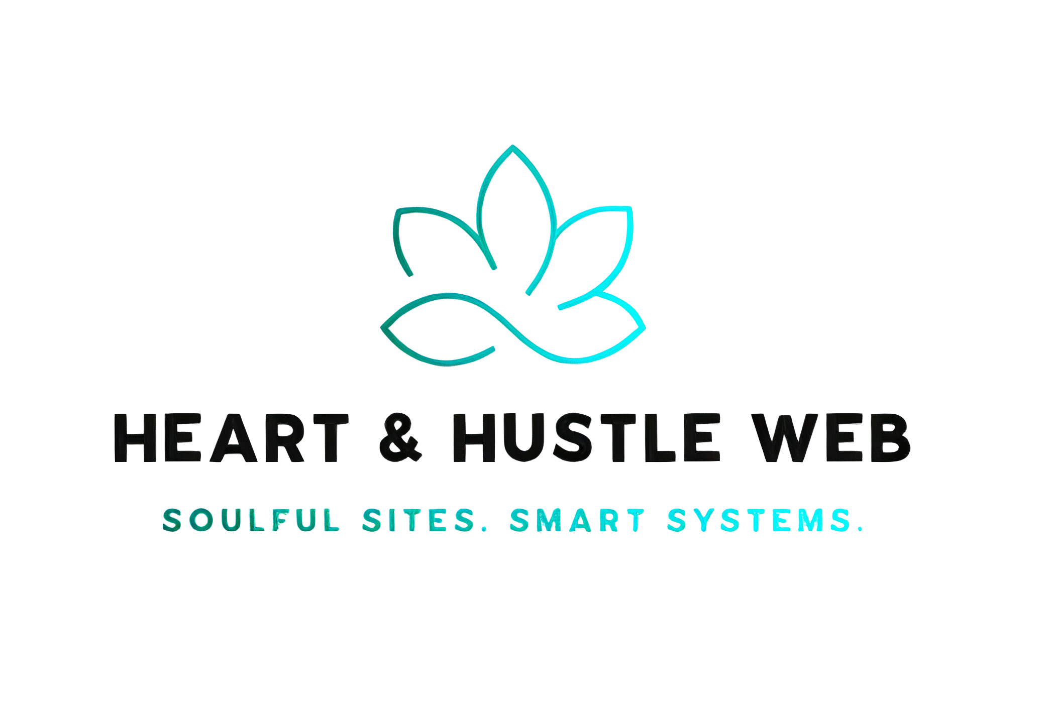 Confident female entrepreneur at desk with laptop, representing Heart & Hustle Web’s lead capture funnel for service-based businesses