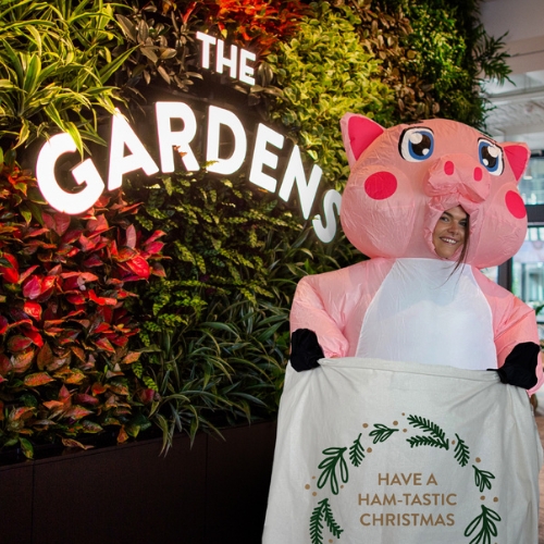 Get ready for a ham-tastic holiday season with The Gardens Ham-azing Raffle! 🐷