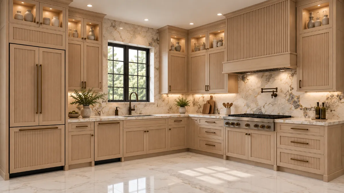 Example of a kitchen with custom cabinets
