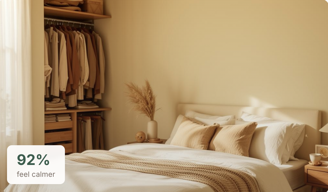 Organized bedroom