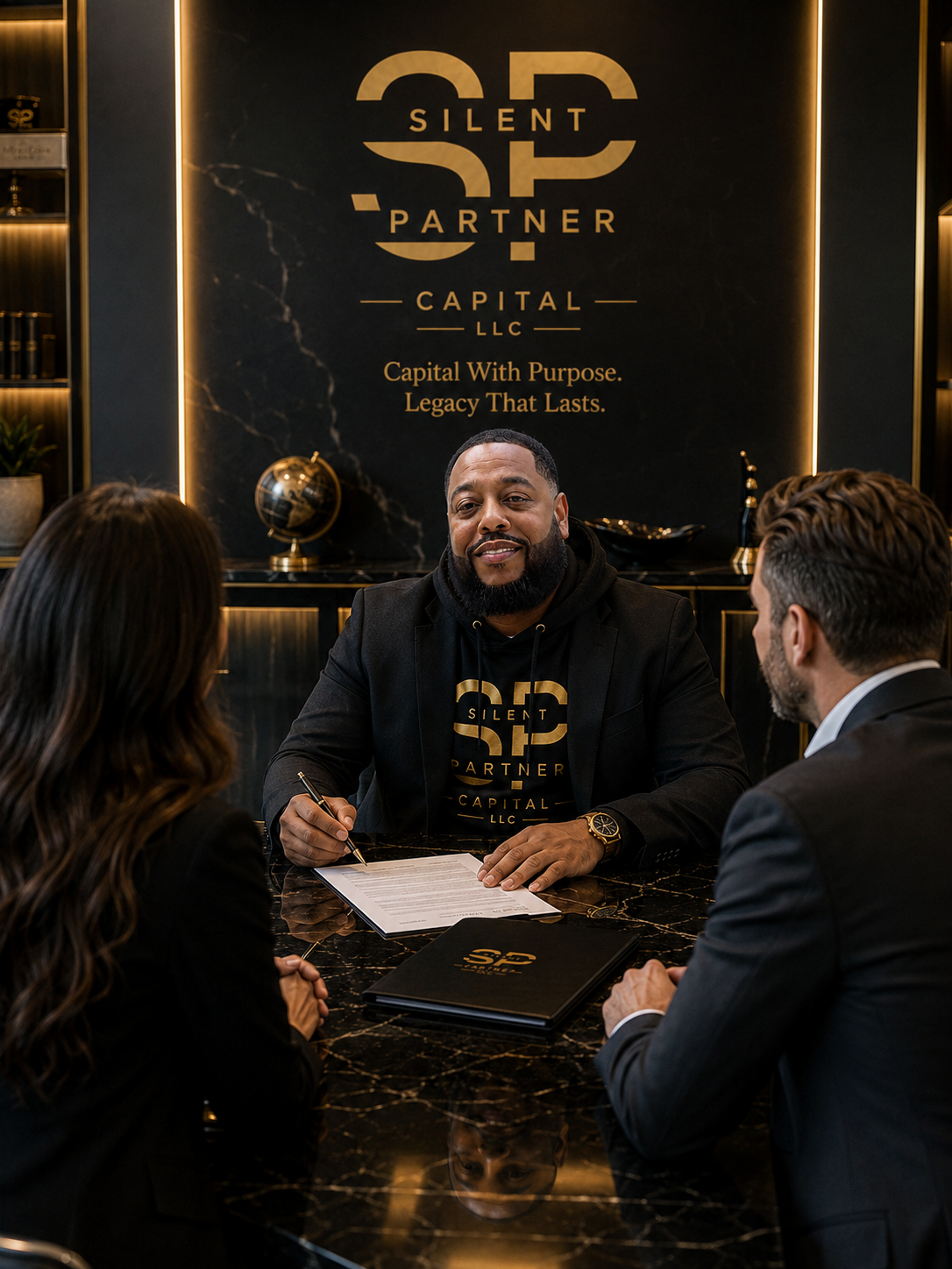 Gerald Jones in a deal meeting at Silent Partner Capital LLC