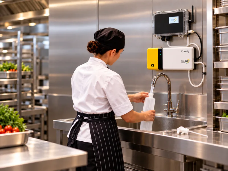 Ozonify y microdosificador en una cocina profesional