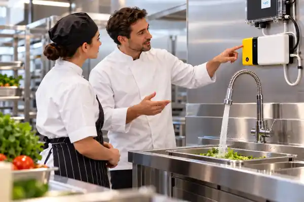 Control y mantenimiento de superficies en cocina profesional