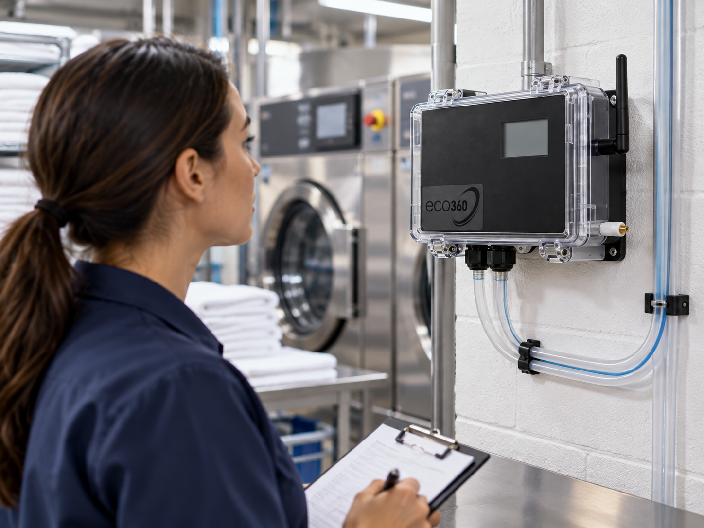 Profesionales trabajando en conjunto sobre equipamiento técnico industrial