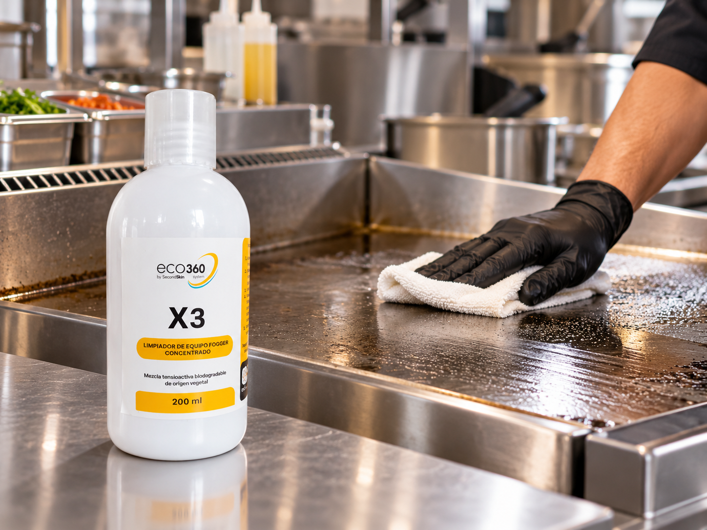 Limpieza profesional con X3 en restaurante