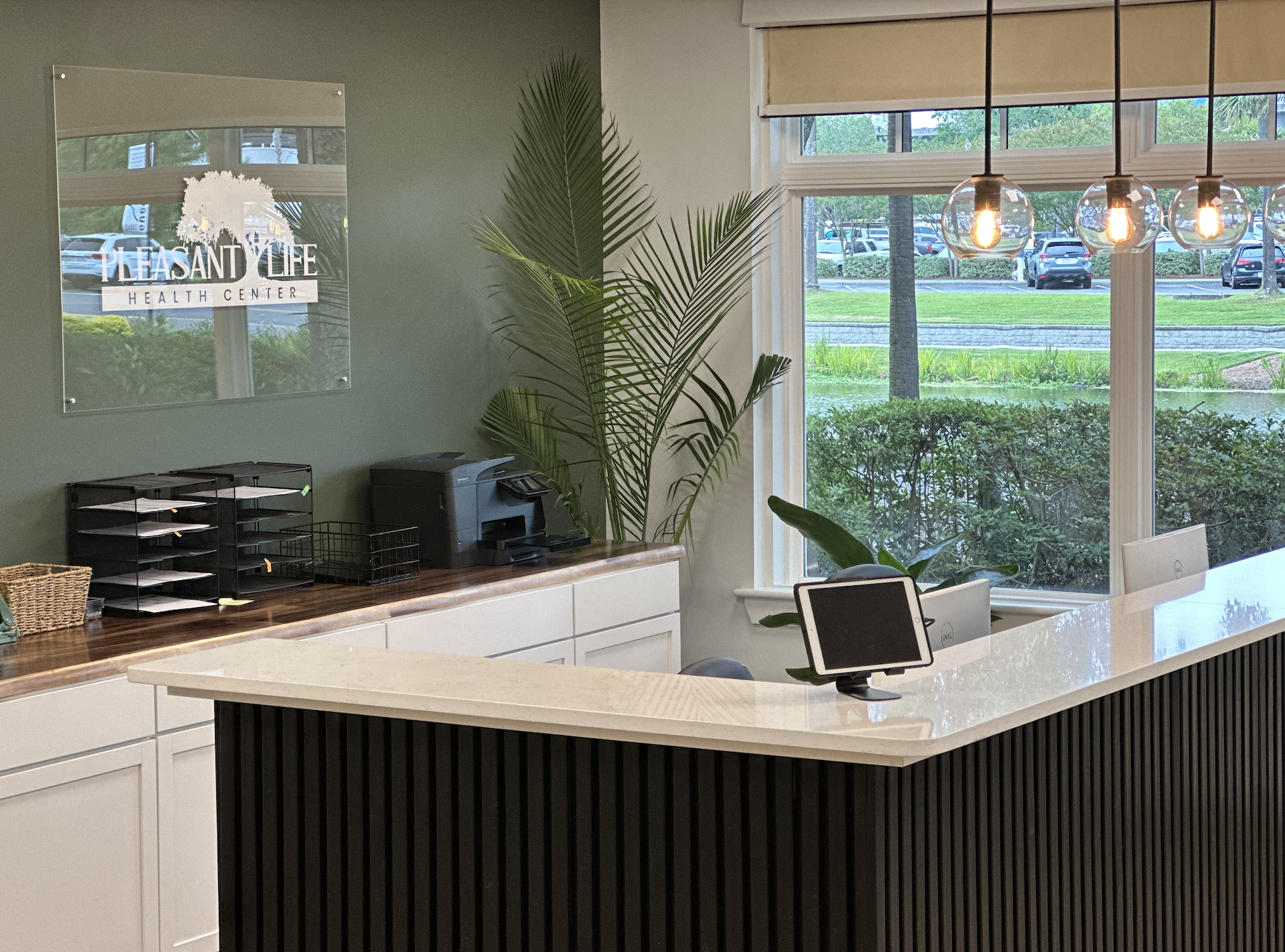 Pleasant Life Health Center reception — Trail AI Group live proving ground