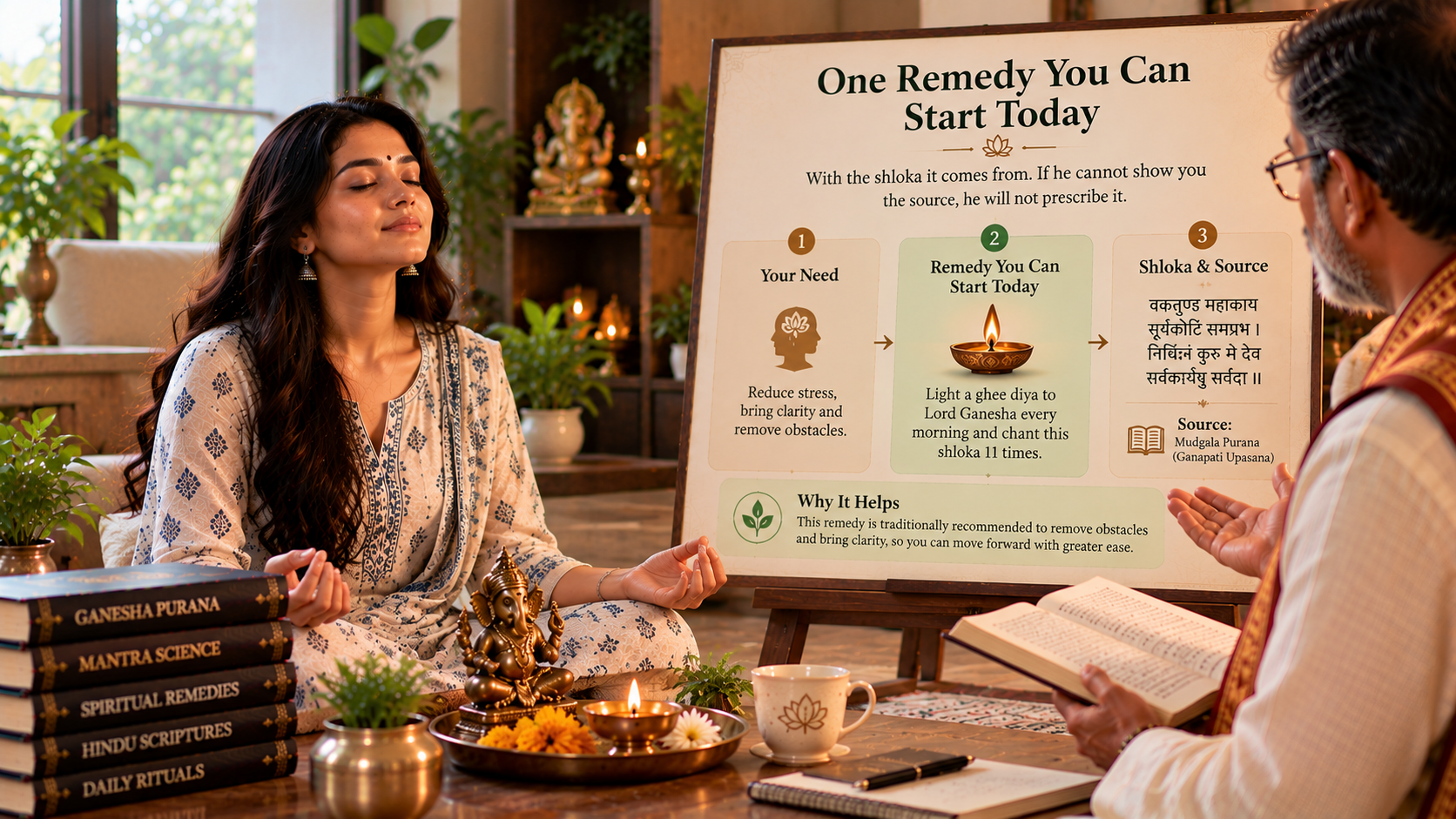 Traditional remedy with source shloka
