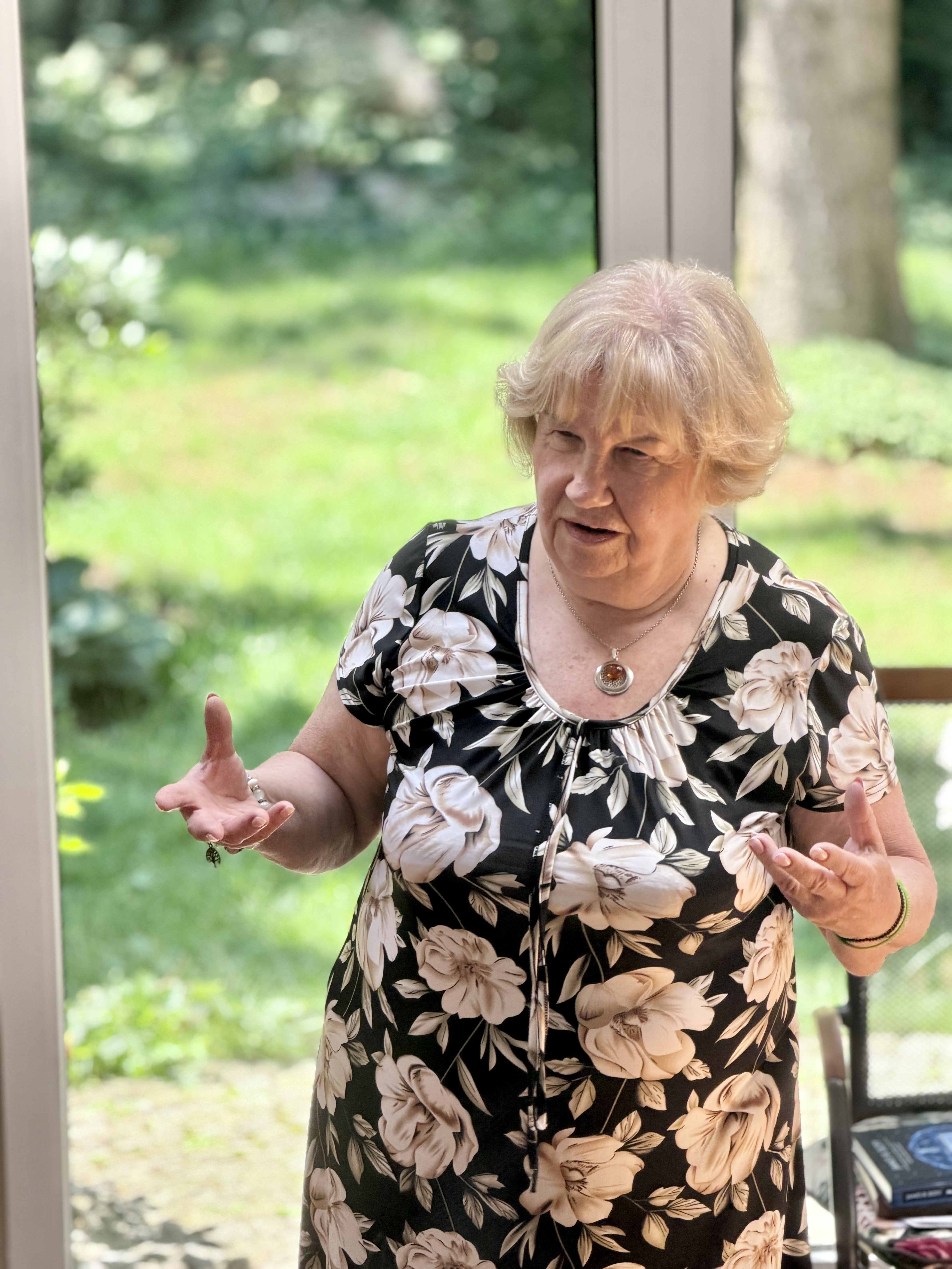 Ewa Stypułkowska podczas spotkania Przepływy
