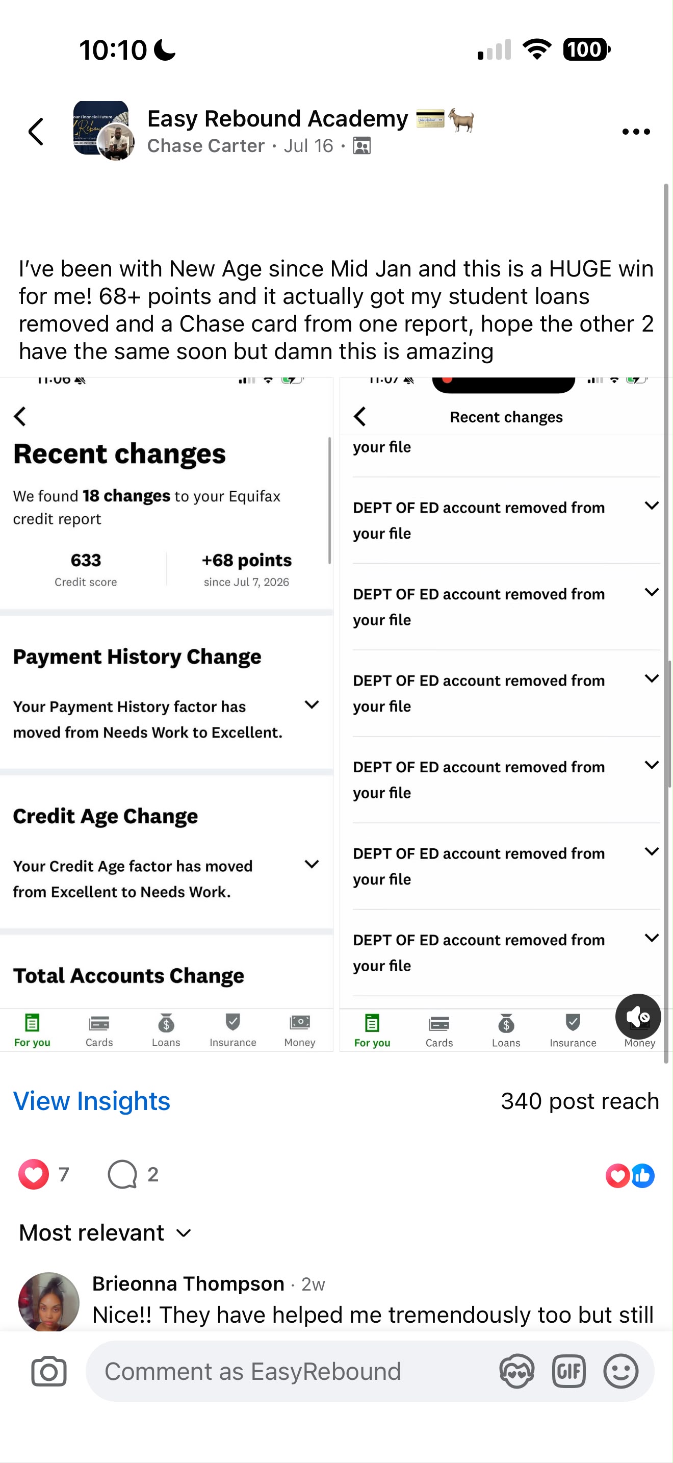 EasyRebound client review and testimonial