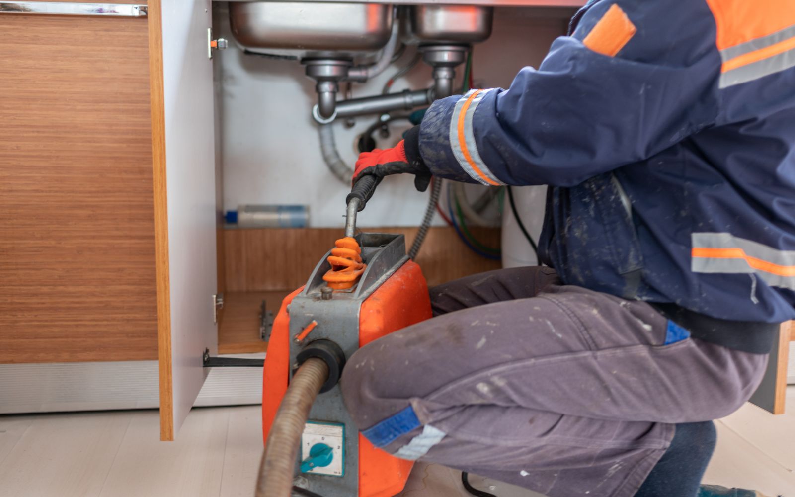 Home service professional preparing for a job