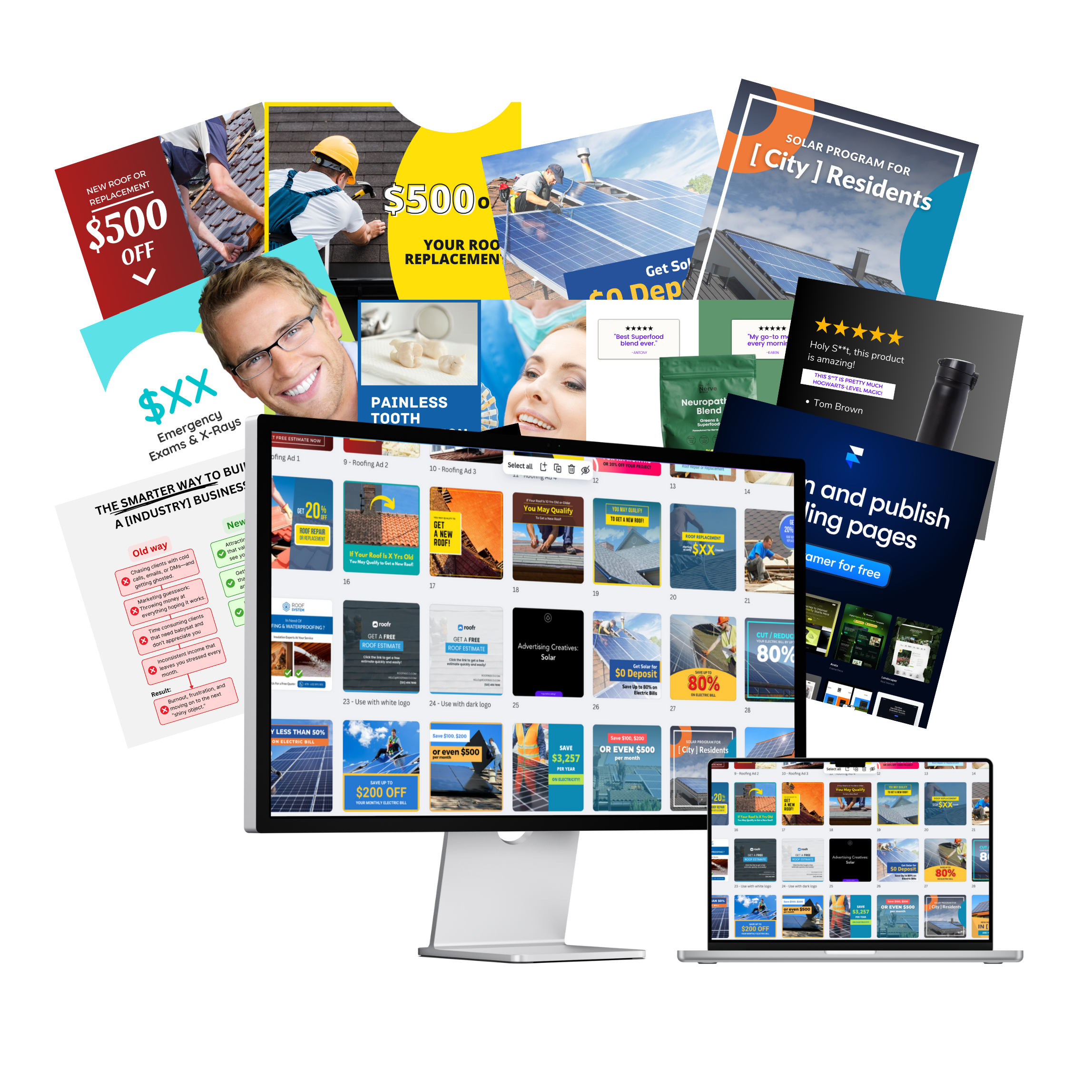 1,600+ ad templates library