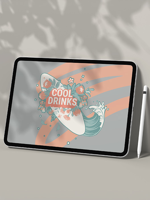 Cool Drinks Mural Digital design Calgary 2025